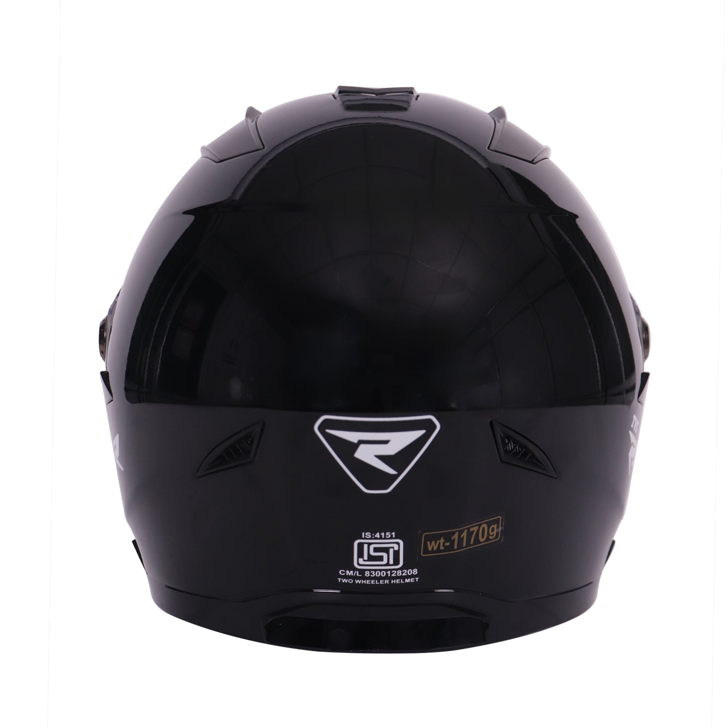 TVS Raider Full Face Black Helmet | ISI Certified
